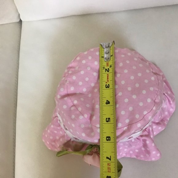 Little Girl pink polka dots Bucket hat in size 4-6 - Picture 3 of 4